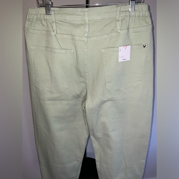 Vigoss NWT Size 12 (31) light green AXL Balloon jeans - Ace High Rise Straight - Picture 9 of 10